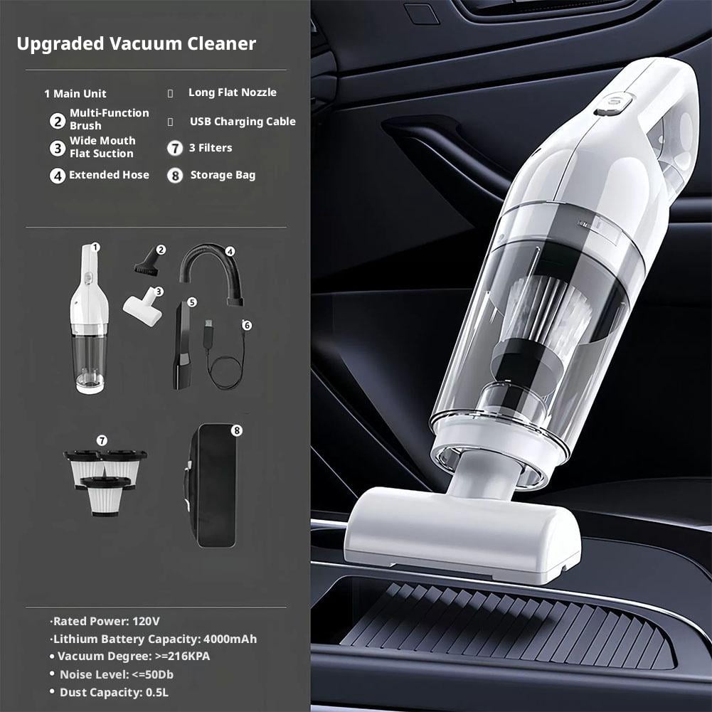 SharkTRUE Handheld Vacuum Cordless Car Vacuum Cleaner, PortablePA Suction Rechargeable Hand Held Vacuums for Car, Home, Pet Hair, Office, Keyboards, Dust Cleaning