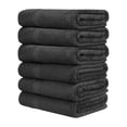 thumbnail image 1 of Toallas de baño QUBA LINEN, pack de 6, 61 x 122 cm, gris, algodón, 1 of 7