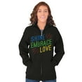 thumbnail image 4 of Shine Embrace Autistic Awareness Zip Up Hoodie Men's Women's Brisco Brands S, 4 of 6