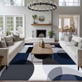 thumbnail image 3 of 5'x7' Area Rugs, Navy Blue Black Indoor Outdoor Area Rug for Living Room Bedroom, Art Modern Abstract Geometric Washable Bathroom Rugs Kitchen Floor Carpet Mats Home Decor Aesthetic, 3 of 8