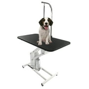 Zimtown 42.5" x 23.6" Pet Dog Cat Adjust Heavy Type Z-Shape Hydraulic Grooming Table for Animal, Black