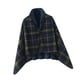 thumbnail image 5 of Poncho Manta Chal a Cuadros Ligero y Acogedor para Mujeres Hombres Sin Mangas Capa Suave Azul 100x140cm, 5 of 9