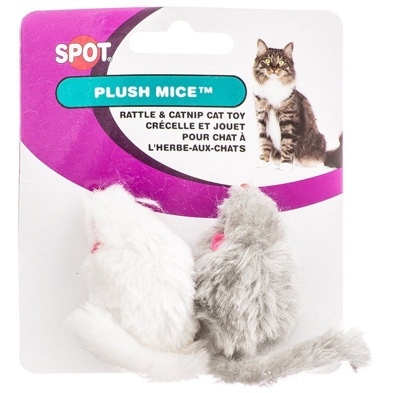 Ethical Pet Spot Skinneeez MouseStuffing-Free Catnip Plush Toy for Cats 