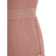thumbnail image 5 of iiniim Women's Glittery Rhinestone Lyrical Dance Costume Sleeveless Split Maxi Dress Modern Dancewear Dusty Pink L, 5 of 7