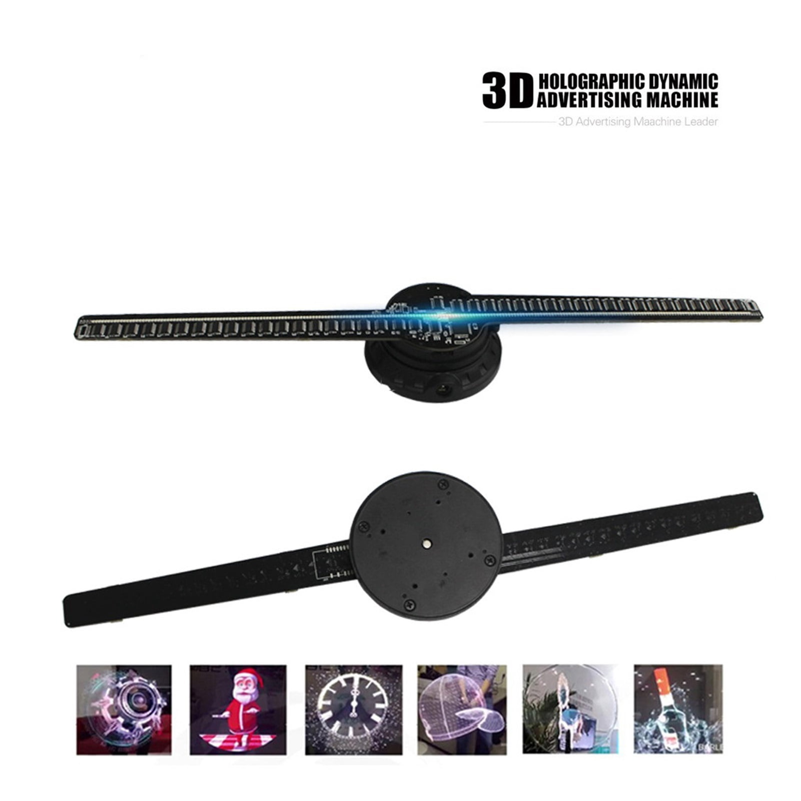 Phone Wifi 3D Hologram Projector Advertising Display LED Holographic Fan Naked Eye Fan Light 3d Advertising Logo Light ,Holographic Video Projector