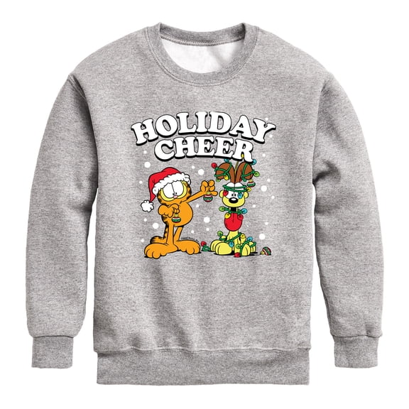 Garfield - Feliz Navi Dog Graphic Long Sleeve Fleece Sweatshirt