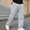 (Casual 40)Gray, variant on Mens Casual Pants Summer Trousers Big & Tall Fashion Wrinkle Ice Silk Parachute Loose Straight-Leg Full Length Pants Plus Size