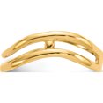 thumbnail image 4 of 14K Yellow Gold Polished Double Wave Fashion Thumb Ring (Size 9) Made In Peru k5789, 4 of 6
