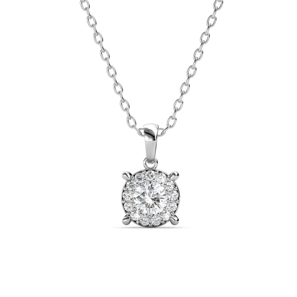 Cate & Chloe Raylee 18k White Gold Plated Jewelry Set with Swarovski Crystals Gift for Women