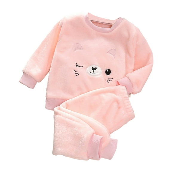 Toddler Baby Girl Sets 2 Piece Outfits Young 12-72 Months Long Sleeved Suits Hooded Polyester Rompers Infant Snowsuit Winter Warm Outfits For Every Holiday Legging Set 2