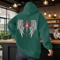 thumbnail image 2 of Mens Hoodies Comfort Hoodie Winter Angel Wing Print Casual Pullover Hoodie Soft Lined Sweatshirt Cozy Streetwear Top With Front Pocket for Outdoor, 2 of 4