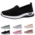 thumbnail image 2 of Walking Shoes Women Arch Support Slip on Sneakers with Memory Foam Comfort Lightweight Breathable Soft Nurse Shoes,Black#40, 2 of 7