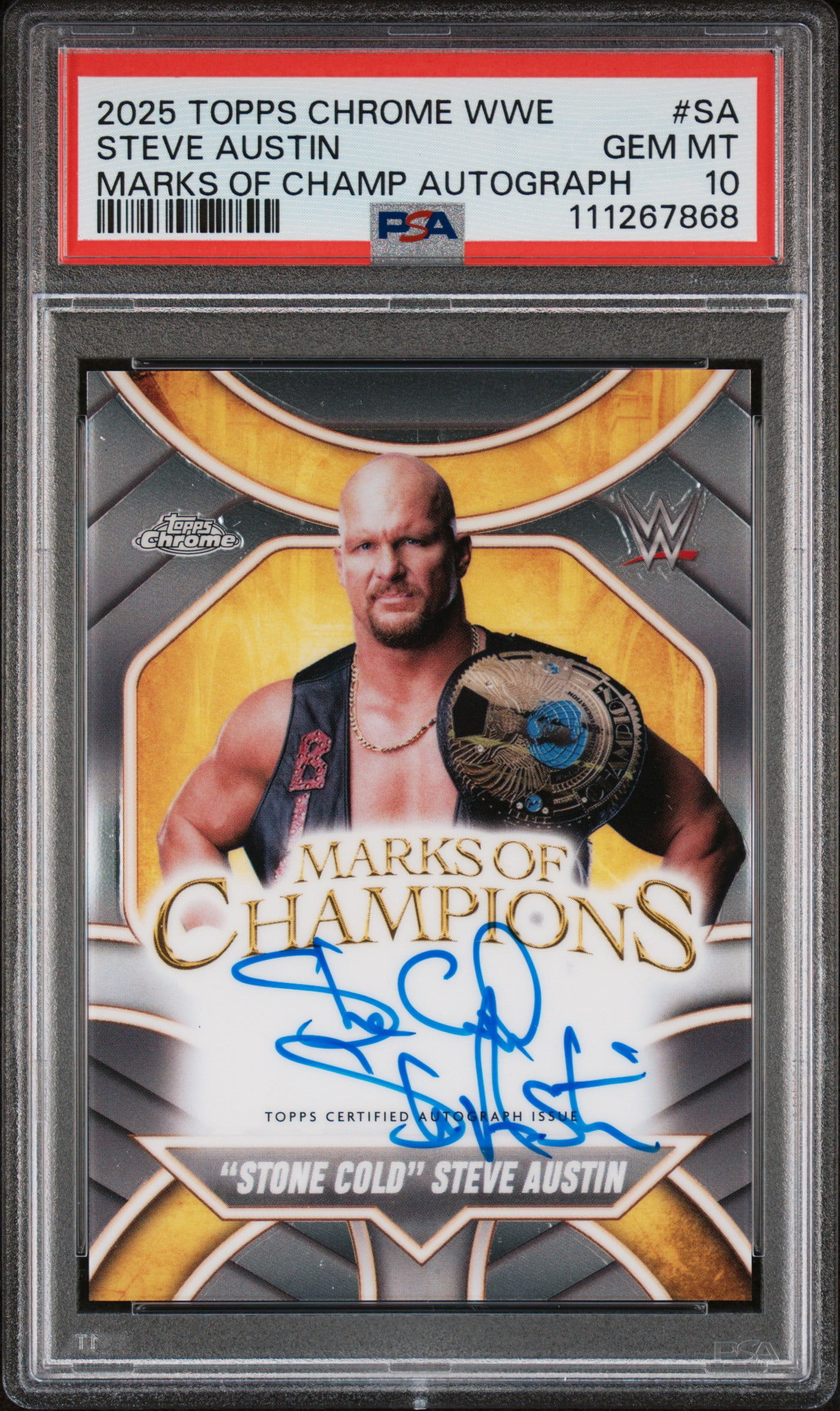 2025 Topps Chrome WWE Hidden Gems The Rock #HG-TR PSA 10 - Walmart.com