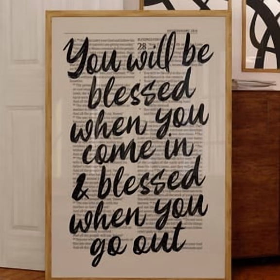 Deuteronomy 28 6 Bible Verse Poster, Poster Home Decor , Poster Print Only