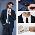 thumbnail image 5 of 12pcs, Collar Extenders, Comfy & Premium Invisible Neck Extender, Adds 1 in Instantly, Button Extenders for Mens Dress Shirts Suits Trouser, Coat, Shirts (Black, White, Silver), 5 of 5