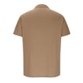 thumbnail image 3 of Birdeem Blouse à Manches Courtes pour Homme, Décontractée, Unie, Col Rabattu, à Rayures, Haute Élasticité, 3 of 9