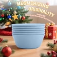 thumbnail image 6 of Homienly Wheat Straw Bowls 36 Oz Set of 6 - Unbreakable Microwave Safe Soup Bowls & Cereal Bowl, Reusable Plastic Bowls for Kitchen, Dining, Camping, Party, Dishwasher Safe Ramen Bowl (Sky Blue), 6 of 9