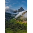 thumbnail image 2 of Haney, Chuck 13x18 Black Ornate Wood Framed with Double Matting Museum Art Print Titled - Rolling fog clouds with Reynolds Mountains at Logan Pass in Glacier National Park-USA, 2 of 4