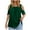 Tops for Women Plus Size-Green, variant on Homenesgenics Tops for Women Plus Size,Tunic Tops for Women,Crop Tops for Women Women's Tops Short Sleeved Basic Casual Round Neck off Shoulder T-Shirt Loose Fitting Cotton Shirt White L