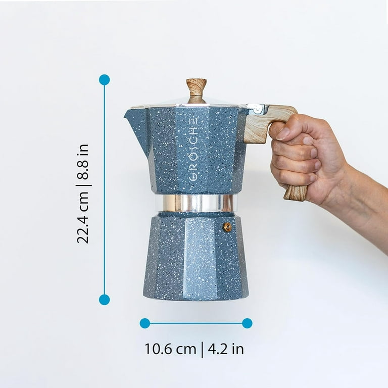 Shop Grosche Milano Stone Stovetop Espresso Maker, 9 Cup Moka Pot &  Electric Coffee Grinder Bundle