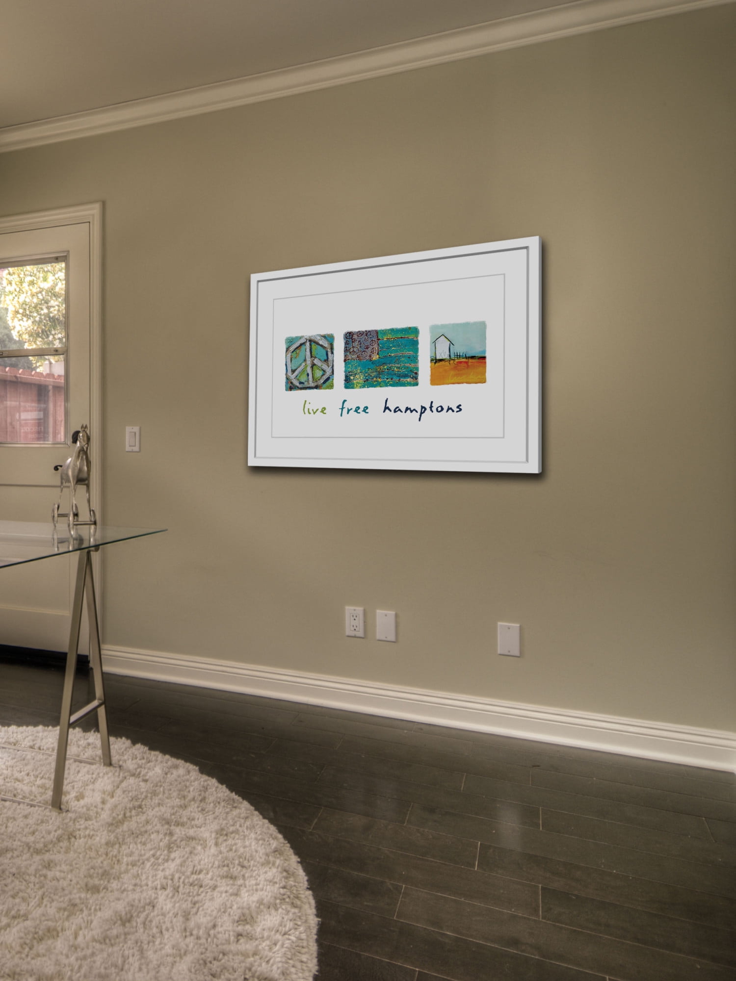 Marmont Hill "Live Free Hamptons" by Tori Campisi Painting Print in Frame