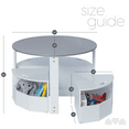 thumbnail image 3 of Milliard Kids Activity Play Table Chair Set- for Toddlers-Round with 4 Storage Stools White / Gray, 3 of 5