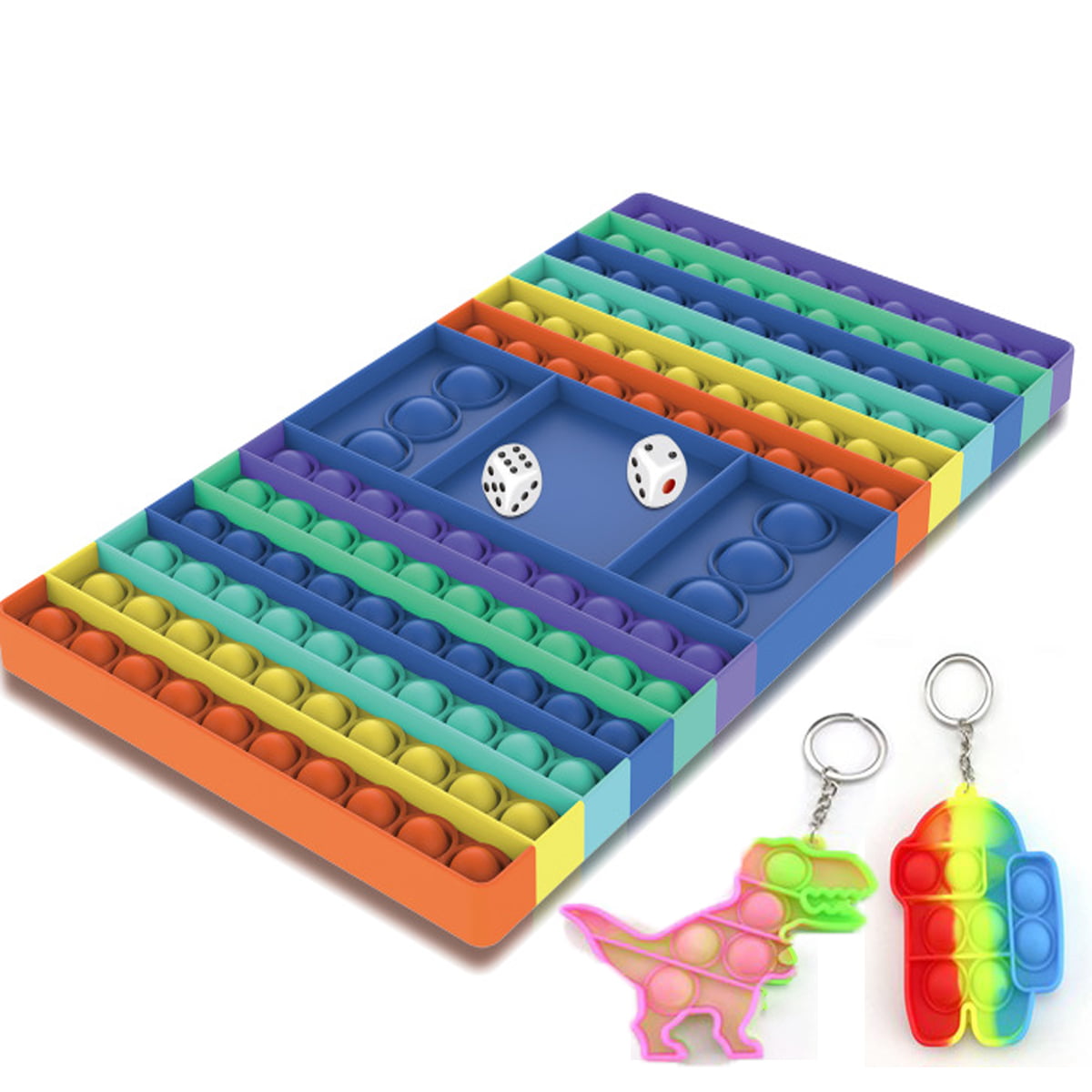 Pop Fidget Toys Pop It Games Rainbow Squishy Bubble Sensory Chess Board Game 