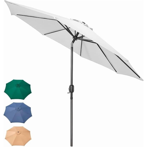 Sombrilla Para Playa Jardin Patio Alberca Exteriores Plegable 2.7 Metros Acero Reforzado