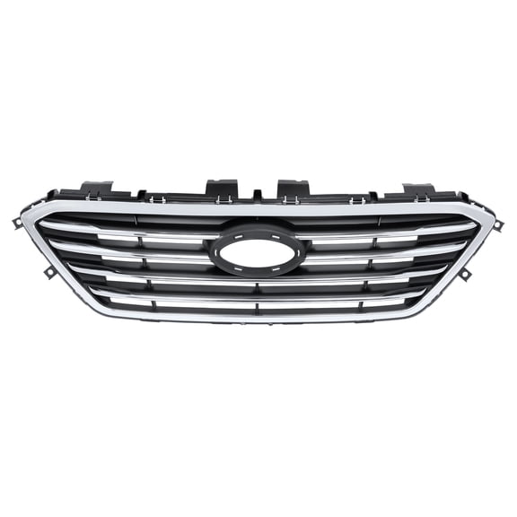 For Hyundai Sonata 2015 2016 2017 Front Bumper Upper Grille Grill Chrome Trim