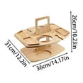 thumbnail image 2 of Plateau de Service en Bois Polyvalent Design Minimaliste Solution de Rangement pour Aliments pour l'Organisation Intérieure Extérieure Toutes Occasions, 2 of 4