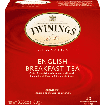 Twinings of London® English Breakfast Black Tea, Tea Bags, 50 (Best Low Cal Breakfast)