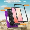 thumbnail image 3 of Funda para Samsung Galaxy Tab Tab S11 (11 pulgadas) 2025 SM-X730/SM-X736B, funda protectora a prueba de golpes para niños con soporte para lápices, correa de mano giratoria 360 y soporte, correa de, 3 of 9