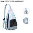 thumbnail image 3 of Beachcomber Sling Backpack - Spiral Seashell & Tropical Design Crossbody Bag, Lightweight Durable Pack with Layered Storage for Essentials, 3 of 4