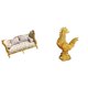thumbnail image 1 of Sofá En Miniatura Y Figura De Gallina Para Casa De Muñecas, Ideal Para Decorar Escenas Cotidianas Y El Hogar Según El Feng Shui. Regalo Perfecto Para Inauguración De Casa., 1 of 8
