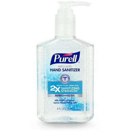 PURELL® Advanced Hand Sanitizer, Refreshing Gel, 8 oz Pump Bottle