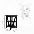 thumbnail image 7 of 3-Tier Side Table for Small Spaces in Black, Sturdy and Spacious, 7 of 7