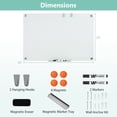 thumbnail image 3 of Gymax 36 x 24 Inches Glass Whiteboard w/Eraser Removable Tray 2 Markers 4 Magnets, 3 of 10