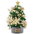 thumbnail image 1 of Árbol de Navidad Yeauhwov Mini de 60 cm con luces y adornos, 1 of 9