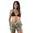 thumbnail image 2 of Women’s Solid Bright Colored Quick Dry Swim Trunks, Swimwear, Bathing Suits, Swimming Shorts for Women, Checkered Black, Medium, 2 of 8