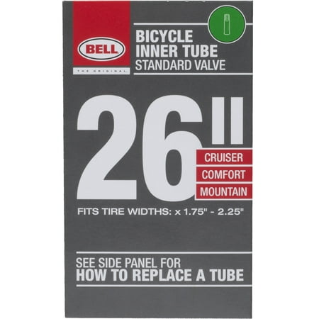 Bell Sports Standard Bicycle Inner Tube, 35mm Schrader Valve, 26