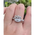 thumbnail image 3 of Bluebell Jewels 2Ct Marquise Cut CZ Bridal Wedding Ring Set 14K White Gold Finish, 3 of 5