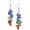 #2-7 Chakra, variant on Natural Tumbled Stones Earrings for Women, Reiki Healing Crystal Long Dangle Hook Eardrop