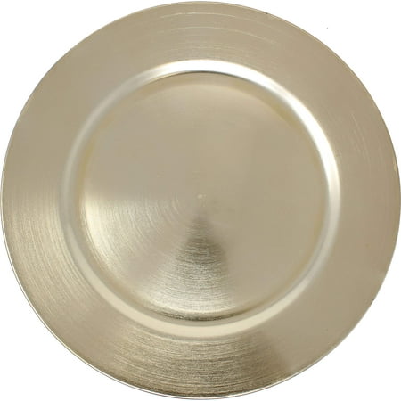 

Metallic Foil Charger Plates - Set of 6 - Made of Thick Plastic - Gold