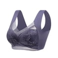 thumbnail image 1 of Sujetador de encaje sexy de talla grande con copa fija en la espalda, fino y fruncido, sin costuras, antiflacidez para mujer, 1 of 1