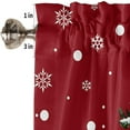 thumbnail image 4 of Skearow Single Curtain Panel Christmas Short Curtain Kitchen Valance Cafe Tier Bathroom Scarf Slot Top Window Curtain Rod Pocket Window Drape Christmas Short Curtain J W:91"x L:22", 4 of 4