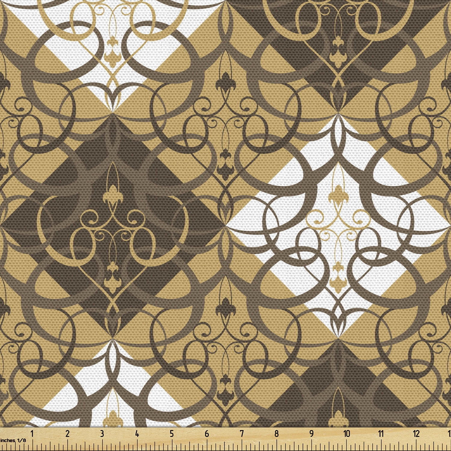 Oriental Upholstery Fabric by the Yard, Traditional Damask Inspirations