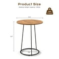 thumbnail image 2 of Manora Round End Table Small Side Table for Living Room Bedroom Corner Table Drink Table, Red Brown Oak Finish, 2 of 9