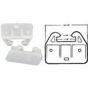 US Hardware WP-8813C Drawer Guide, Plastic, White, 2, Carded