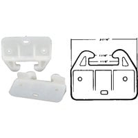 US Hardware WP-8813C Drawer Guide, Plastic, White, 2, Carded