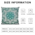 thumbnail image 5 of PHYHOO Grey and Teal Throw Pillow Cushion Cover, Mandala Colored Geometric Pattern of Flower Lines Display Artwork, Decorative Square Accent Pillow Case, Teal Grey White, 5 of 5